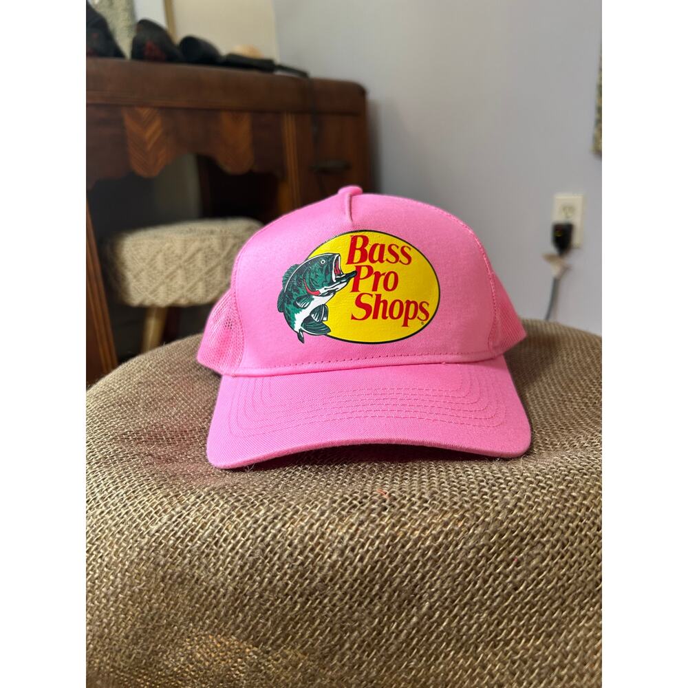 Pink Bass Pro Shops Mesh Trucker Hat | Adjustable SnapBack | Indie - (One Size)
